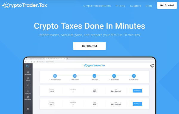 simple cryptocurrency trader tax report tool